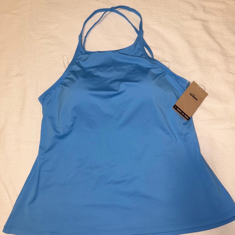 Nike Light Blue Swim Top size Large